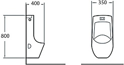 SantiLine Писсуар подвесной SL-6002MB черный матовый – фотография-2